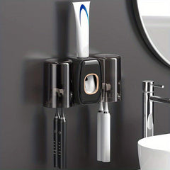 Automatic Toothpaste Squeezer Set with Wall Mounted Holder