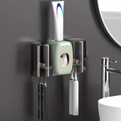 Automatic Toothpaste Squeezer Set with Wall Mounted Holder