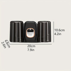 Automatic Toothpaste Squeezer Set with Wall Mounted Holder