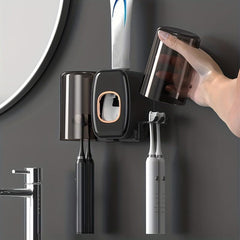 Automatic Toothpaste Squeezer Set with Wall Mounted Holder