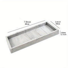 Silicone Vanity Tray for Bathroom Countertop Storage