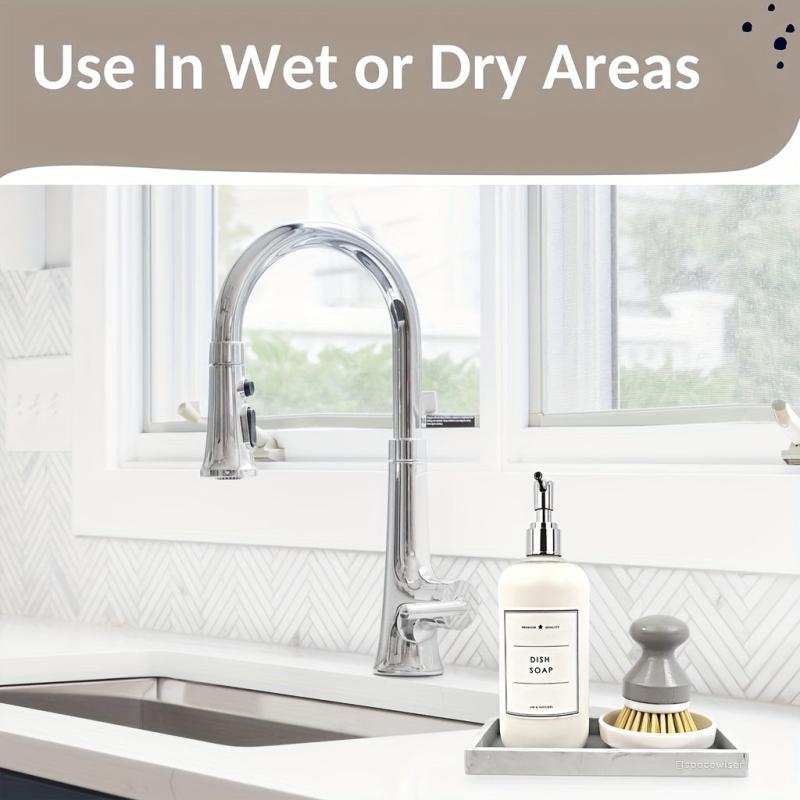 Silicone Vanity Tray for Bathroom Countertop Storage