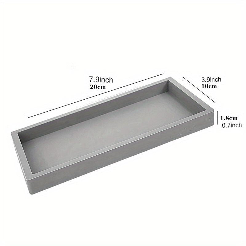 Silicone Vanity Tray for Bathroom Countertop Storage