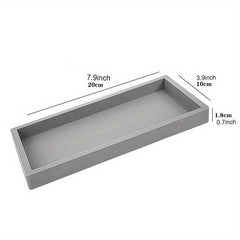 Silicone Vanity Tray for Bathroom Countertop Storage