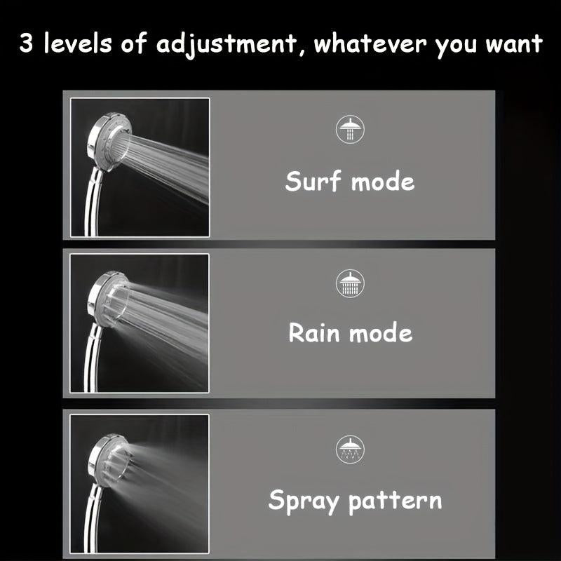 Powerful 3-Speed Handheld Showerhead with Filtered Spray Head