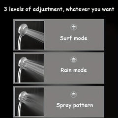 Powerful 3-Speed Handheld Showerhead with Filtered Spray Head