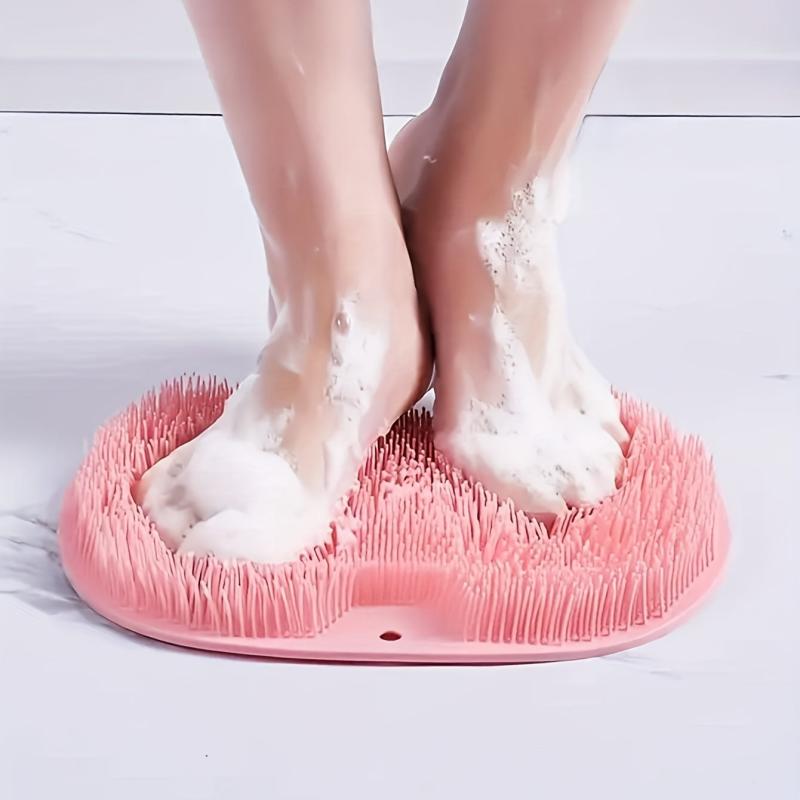 Shower Foot & Back Scrubber Lazy Silicone Shower Pad Non-slip Foot Scrubber