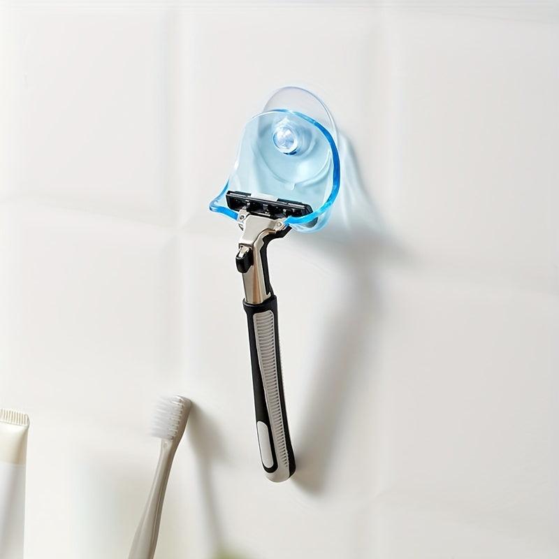 Suction Razor Holder Shaver Hook Clear Bathroom Wall Hanger