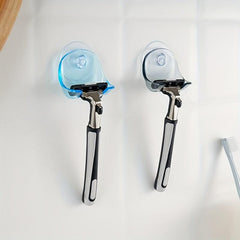 Suction Razor Holder Shaver Hook Clear Bathroom Wall Hanger