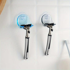 Suction Razor Holder Shaver Hook Clear Bathroom Wall Hanger
