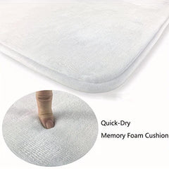 Non Slip Memory Foam Bathroom Rug Beach Elements Decorative Bathroom Accessory
