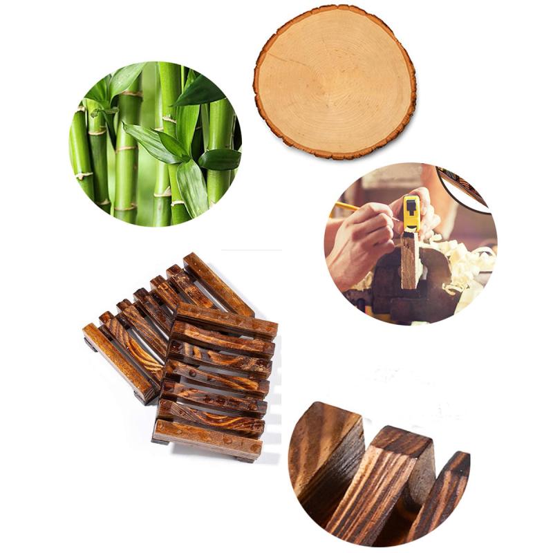 Bamboo Soap Rack Bathroom Accessory Soap Box Shower Storage Stand