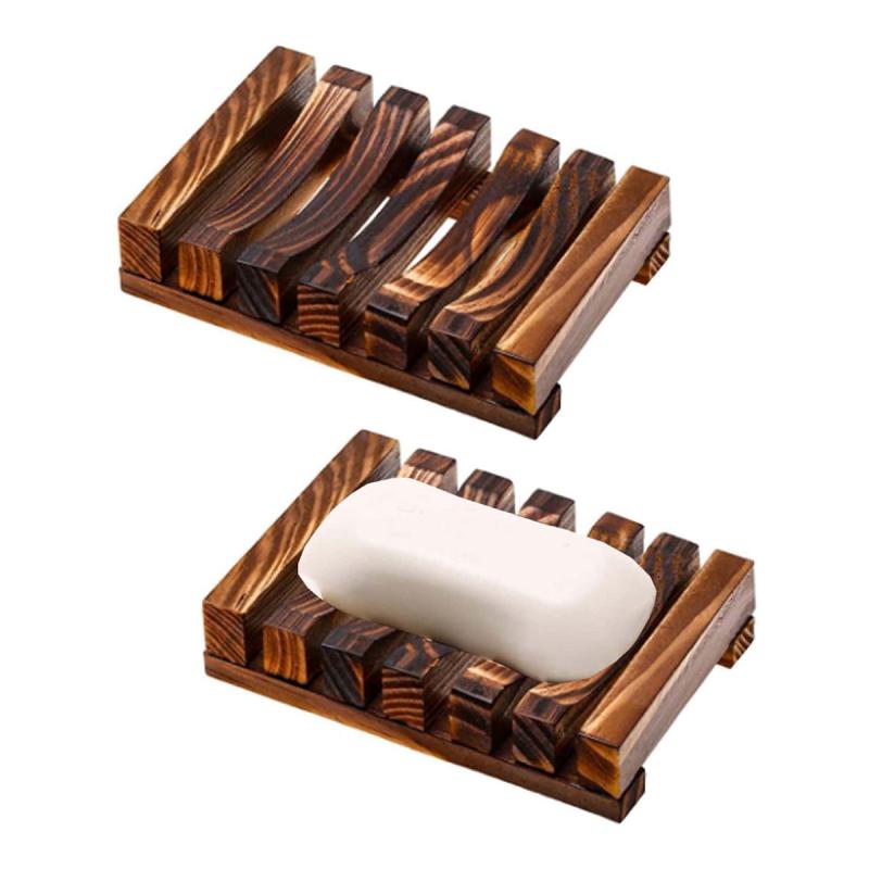 Bamboo Soap Rack Bathroom Accessory Soap Box Shower Storage Stand