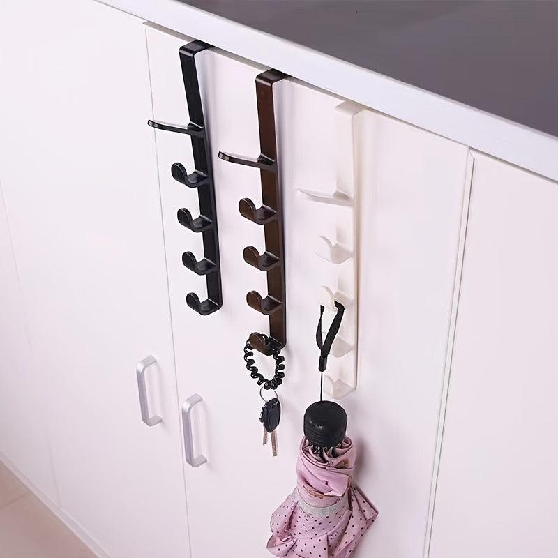Door Hanger Punch Wall Hanger With 5 Hooks for Bag Cap Door Hooks