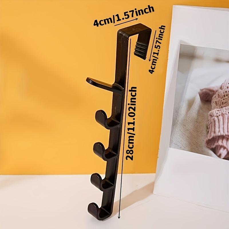Door Hanger Punch Wall Hanger With 5 Hooks for Bag Cap Door Hooks