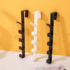 Door Hanger Punch Wall Hanger With 5 Hooks for Bag Cap Door Hooks