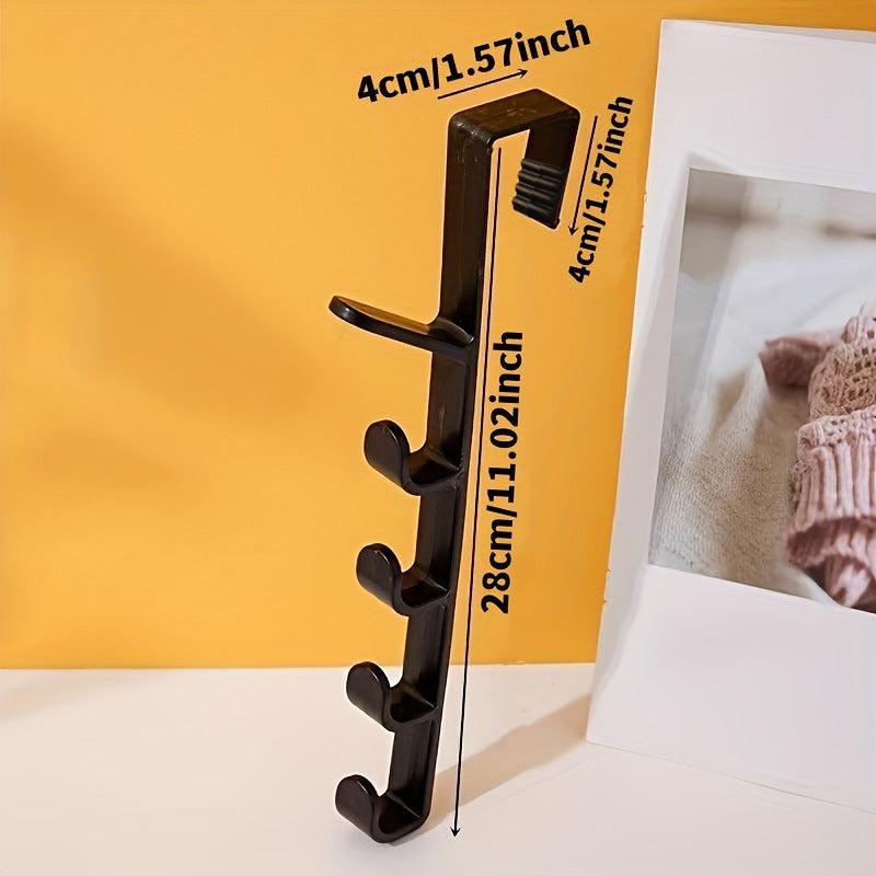 Door Hanger Punch Wall Hanger With 5 Hooks for Bag Cap Door Hooks