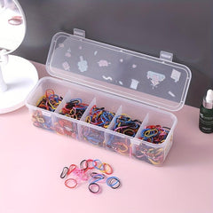 Hair Accessory Storage Box Transparent Jewelry Organizer Desktop Makeup Holder