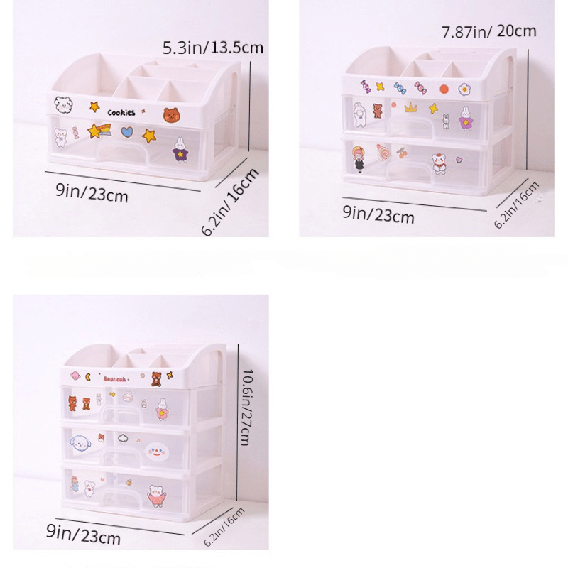 Cosmetic Storage Box Makeup Organizer Multifunctional Desktop Container Holder