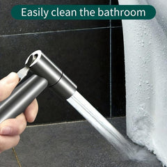 304 Silvery Spray Gun Toilet Bathroom Cleaning Partner Faucet Spray Gun