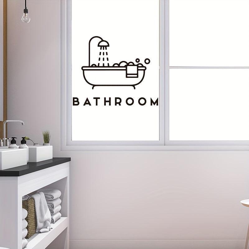Removable Bathtub Print Wall Sticker for Home and Bathroom Decoration