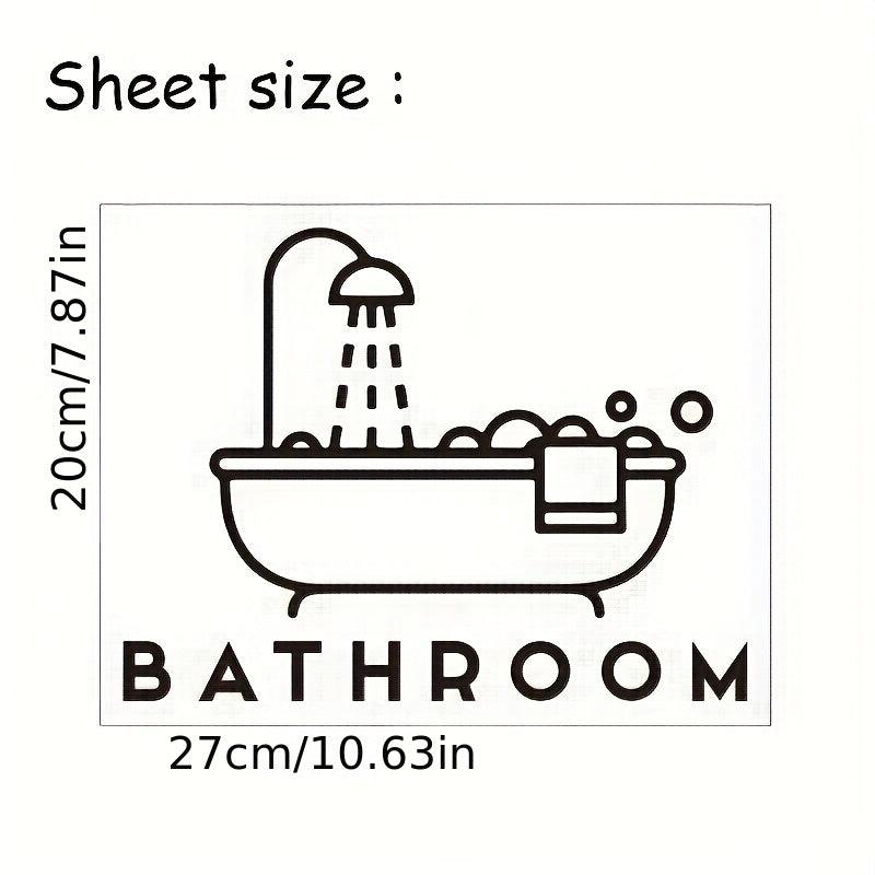 Removable Bathtub Print Wall Sticker for Home and Bathroom Decoration