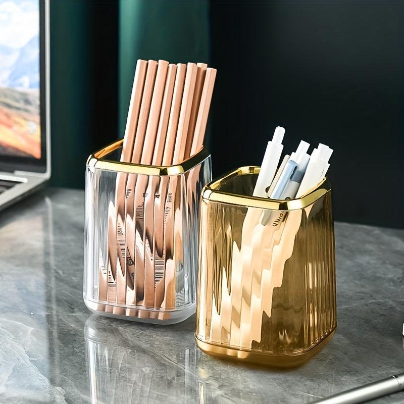 Makeup Brush Storage Bucket Square Pen Holder Organizer