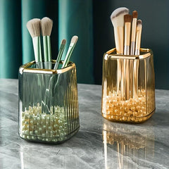 Makeup Brush Storage Bucket Square Pen Holder Organizer