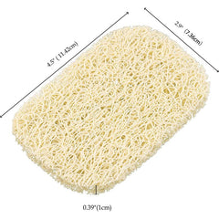 4pcs Beige Soap Saver Non Slip Trays Dishes Holders Recyclable Soap Lifts Pad