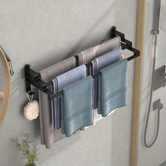Bathroom Towel Rack Shelf Wall Mounted Holder