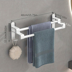 Bathroom Towel Rack Shelf Wall Mounted Holder