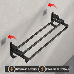 Bathroom Towel Rack Shelf Wall Mounted Holder