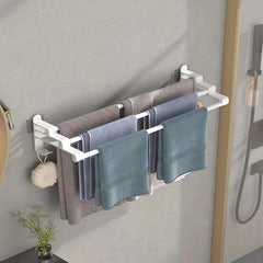 Bathroom Towel Rack Shelf Wall Mounted Holder