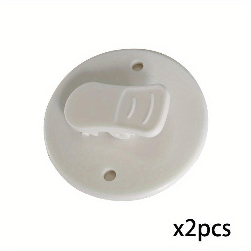 2pcs Punch Shower Curtain Hook Wall Mounted Self Adhesive Clips