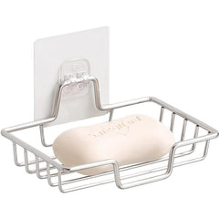 Stainless Steel Soap Dish Holder Wall Mounted Easy Installation Silvery