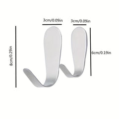 3pcs European Style Hook Single Hook Bathroom Coat Hook U Shaped Single Hook