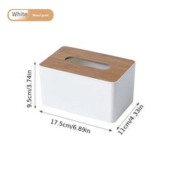 European Modern Paper Towel Box with Bamboo Drawers
