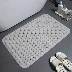 Non-slip Bath Rug with Drain Holes & Suction Cups for Home Bathroom