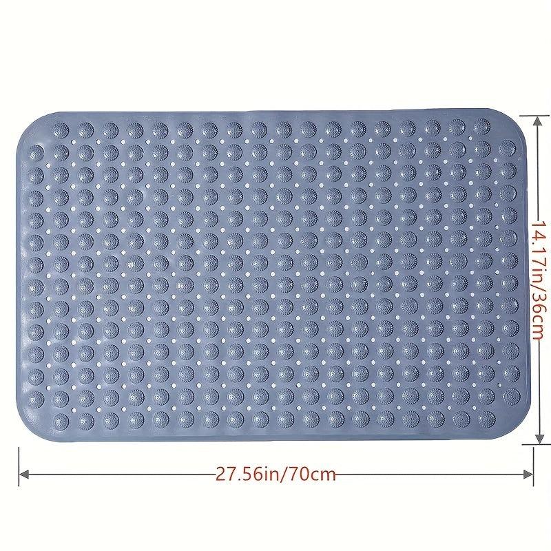 Non-slip Bath Rug with Drain Holes & Suction Cups for Home Bathroom