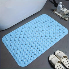 Non-slip Bath Rug with Drain Holes & Suction Cups for Home Bathroom