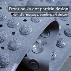 Non-slip Bath Rug with Drain Holes & Suction Cups for Home Bathroom