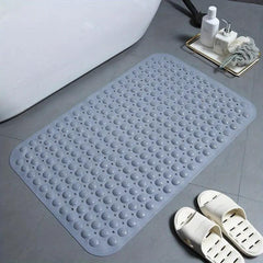 Non-slip Bath Rug with Drain Holes & Suction Cups for Home Bathroom