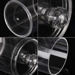 2pcs Bathroom Qtip Dispenser Apothecary Jars Clear Plastic Jar Storage Canister