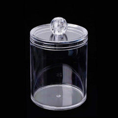 2pcs Bathroom Qtip Dispenser Apothecary Jars Clear Plastic Jar Storage Canister