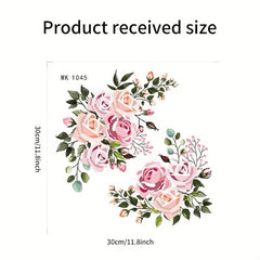 Waterproof Flower Toilet Sticker Self Adhesive Bathroom Decals for Removable Lid