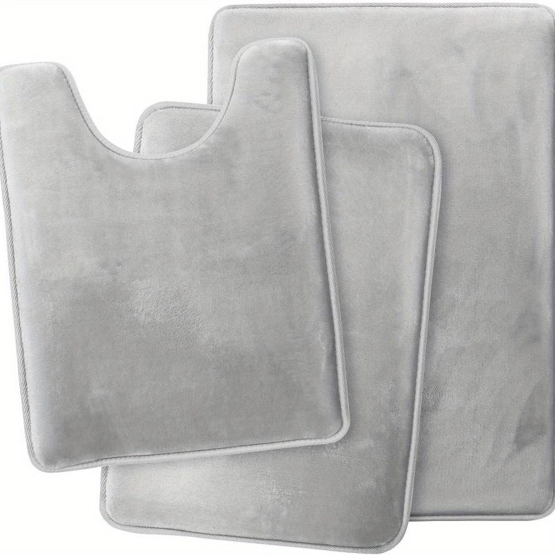 3pcs Flannel Bathroom Mat Set Memory Foam Bath Mat European Style Non Slip Rug