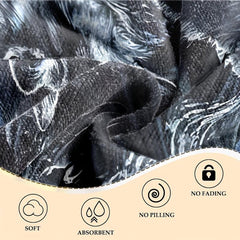 Women's Microfiber Wolf Pattern Beach Towel 59 x29