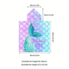 Soft Kids Hooded Microfiber Bathrobe Beach Towel With Hood
