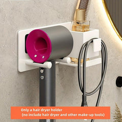 Hair Dryer Holder Wall Mounted Bathroom Storage Rack