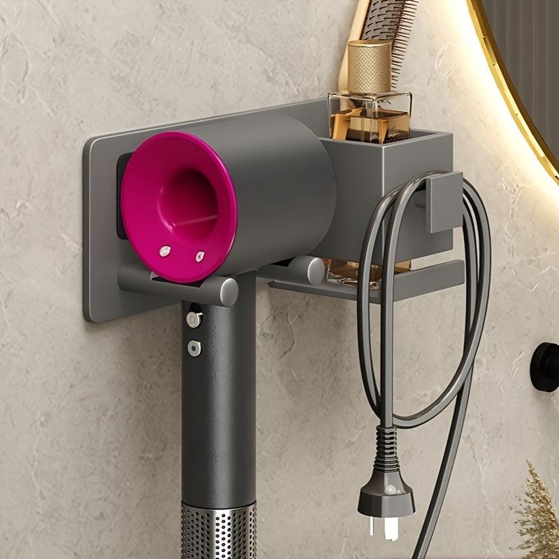 Hair Dryer Holder Wall Mounted Bathroom Storage Rack
